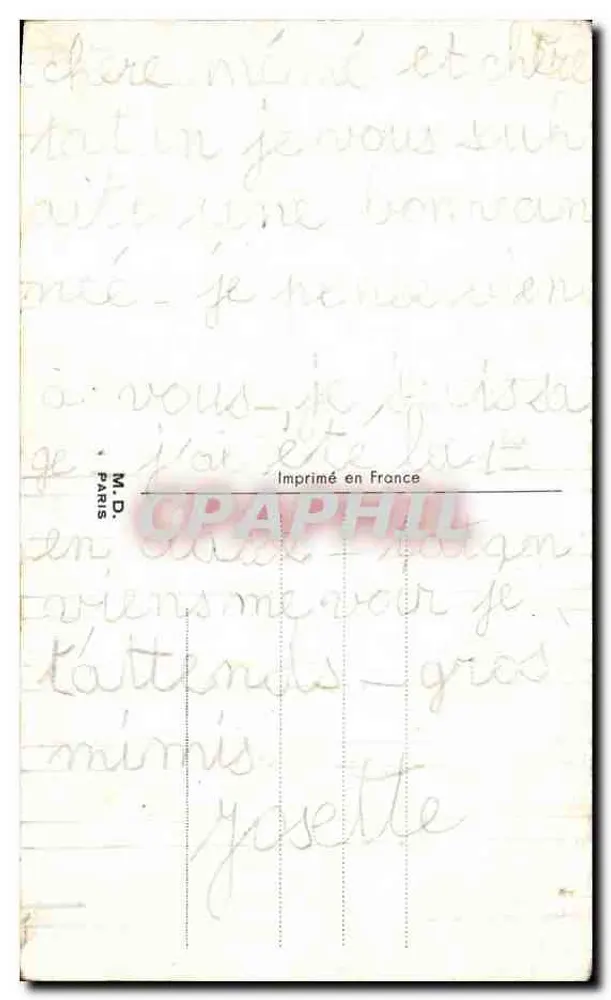 Kind mit Ziege und Hund — Frohe Neujahr! — Gedruckt auf der Karte von JIM PALL - Rückseite