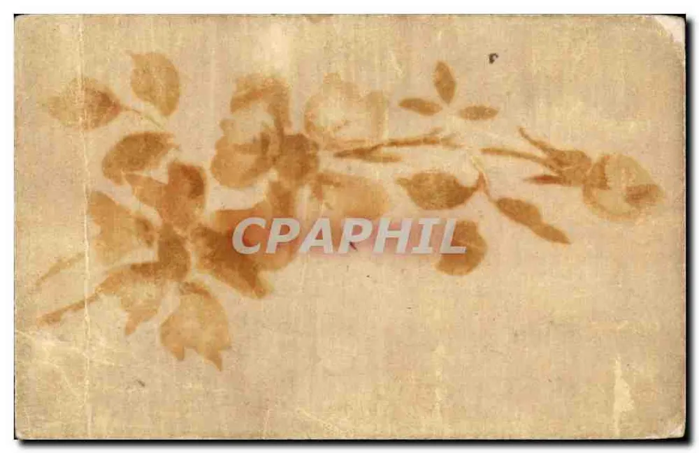 Fleurs — motif floral imprimé — Carte Postale de l'Imprimerie de la Poste - Frente