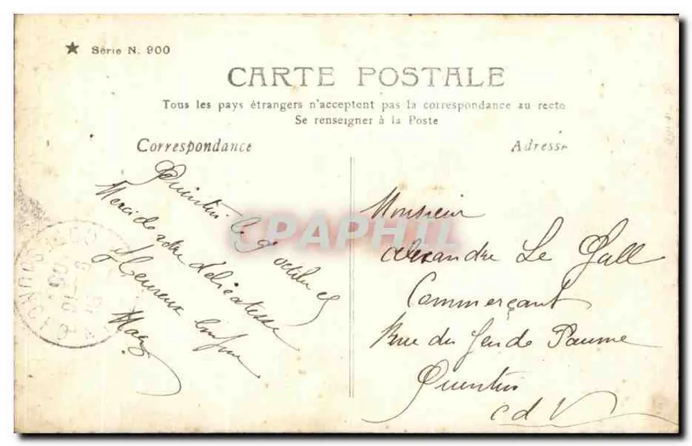 Verlobte — Rosen und Liebe — unbekannter Verlag, Serie N. 800 - Rückseite