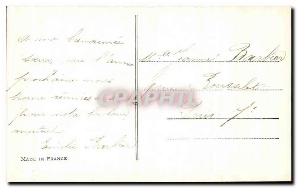 Bouquet de fleurs — Mesange 11 — wydawca Mesange - Rewers