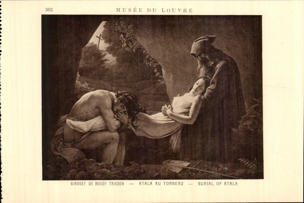 Musée du Louvre — Atala am Grab — Girodet de Roucy Trioson — Nr. 362 - Vorderseite