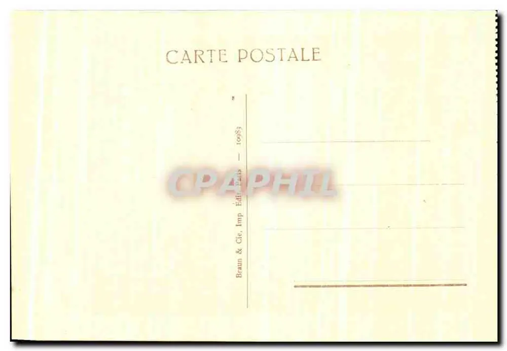 Museu do Louvre — J.-A. Watteau — Gilles — Edição Braunn & Cie, Paris - Verso