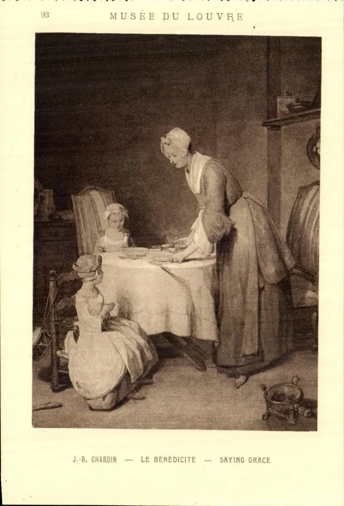 Museu do Louvre — J.-B. Chardin — Le Bénédicité — Saying Grace - Frente