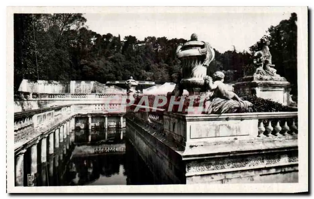 Nîmes - Jardins de la Fontaine - Römische Bäder — Verlag C.A.P. Paris, Nr. 198 - Vorderseite