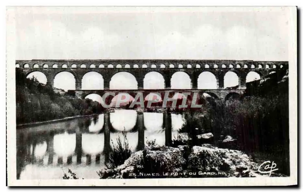 Nîmes. Most Gard — wydawca C.A.P. - nr 25 - Awers
