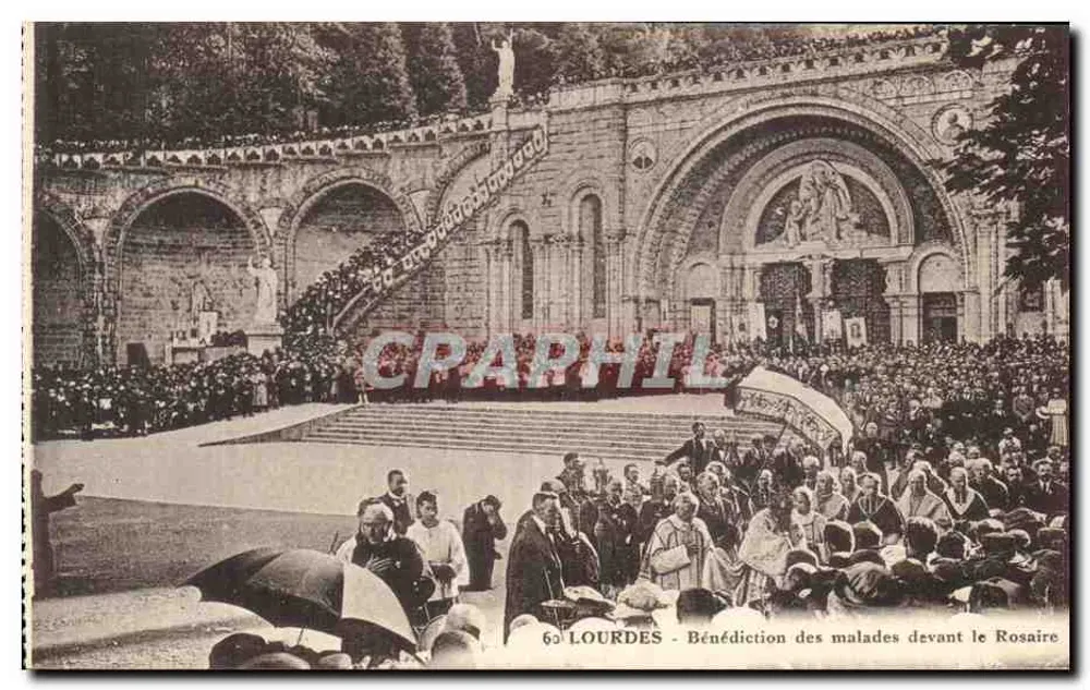 LOURDES - 병자들에게 주어진 로자리오 앞의 축복 - 앞면