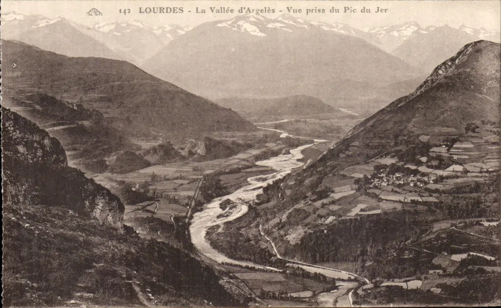 Lourdes - Die Tal der Argelès - Aussicht vom Pic du Jer - Vorderseite