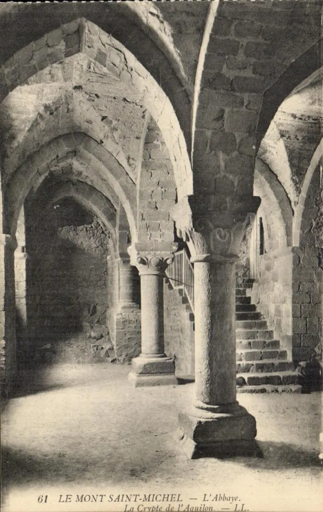 Die Krypta des Aquilon — Die Abtei — LE MONT-SAINT-MICHEL — LL — n°61 - Vorderseite