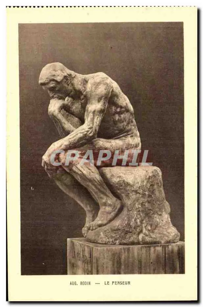 O Pensador — Auguste Rodin — editor Braun & Cie, Paris - Frente