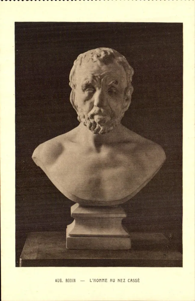 Auguste Rodin — Der Mann mit dem gebrochenen Nasen — Braun & Cie, Paris, n° 3372 - Vorderseite