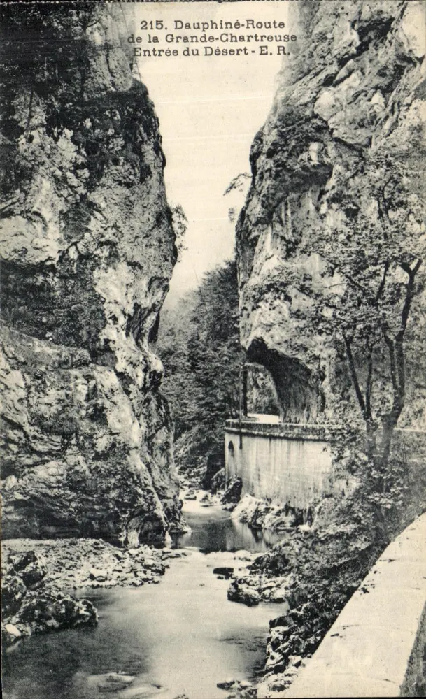 Eingang in den Wüste - Route der Grande-Chartreuse - Dauphiné - E.R. - n°215 - Vorderseite