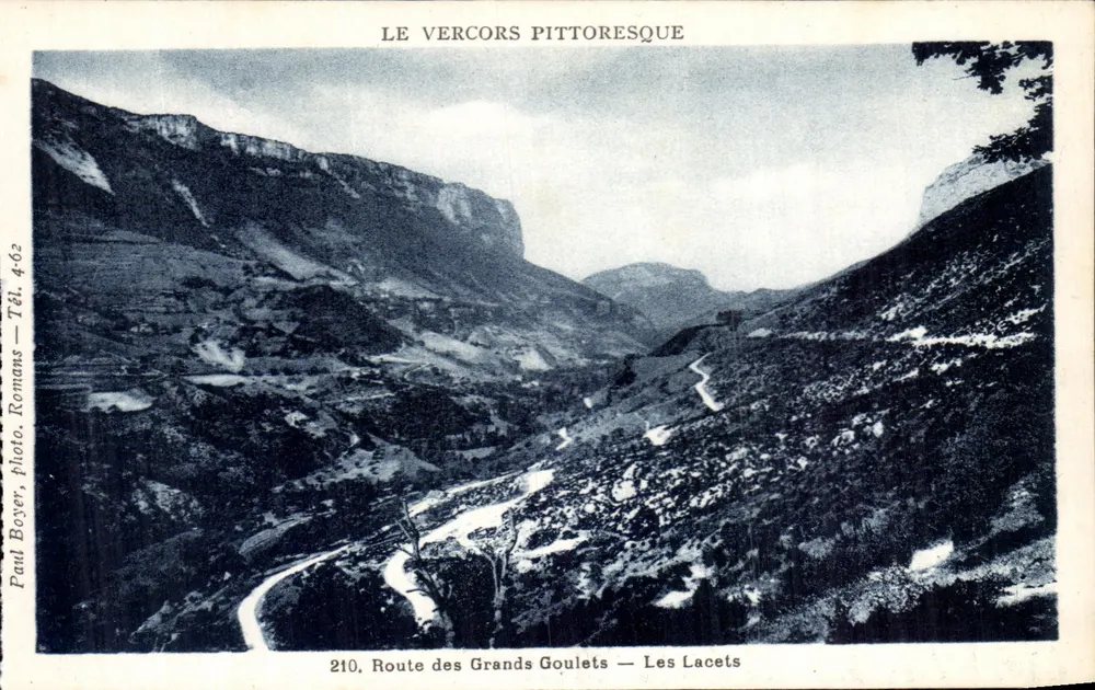 Der pittoreske Vercors — Route des Grands Goulets — Les Lacets — Paul Boyer, Romans, photo. 462 - Vorderseite