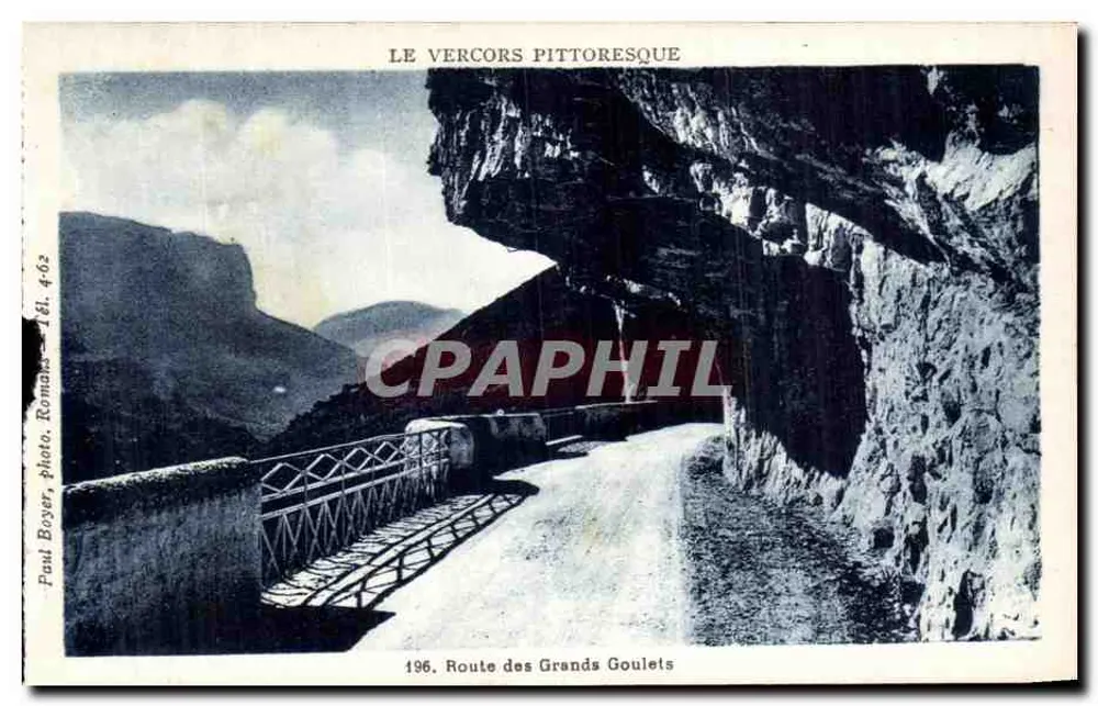 Pittoreskes Vercors — Route des Grands Goulets — Paul Boyer, Foto. Romans. Nr. 196 - Vorderseite