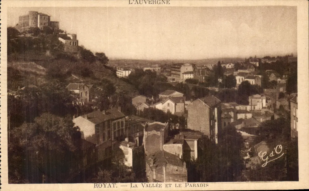 Royat — Die Schlucht und das Paradies — G. D'O - Vorderseite