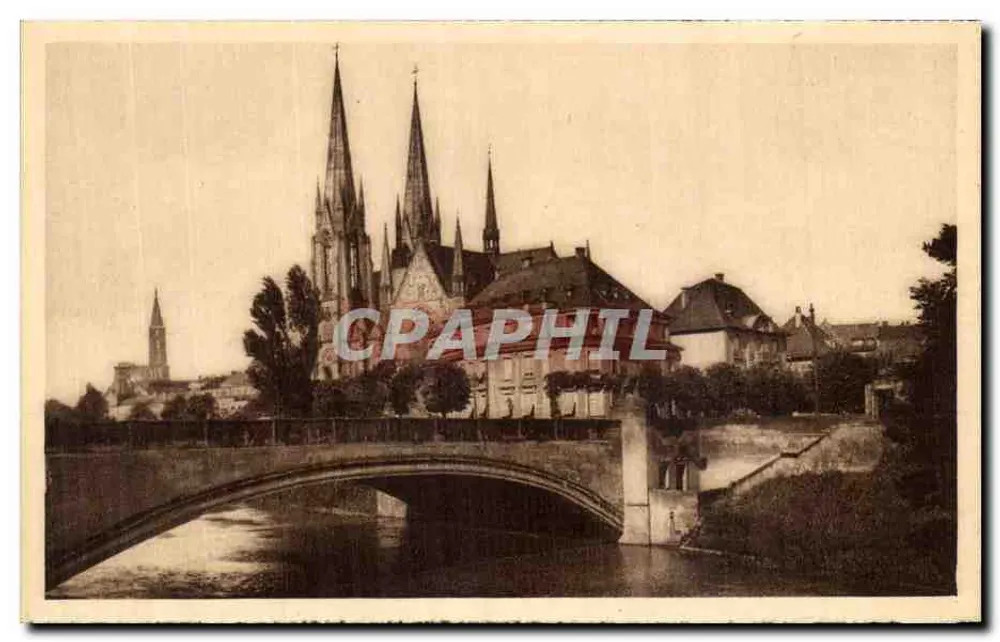 Straßburg — Kirche Saint-Paul und Kathedrale — Félix Lüb, Verlag Straßburg - Vorderseite