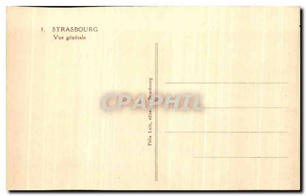 Estrasburgo — Vista geral — Félix Lulib, editor - Verso