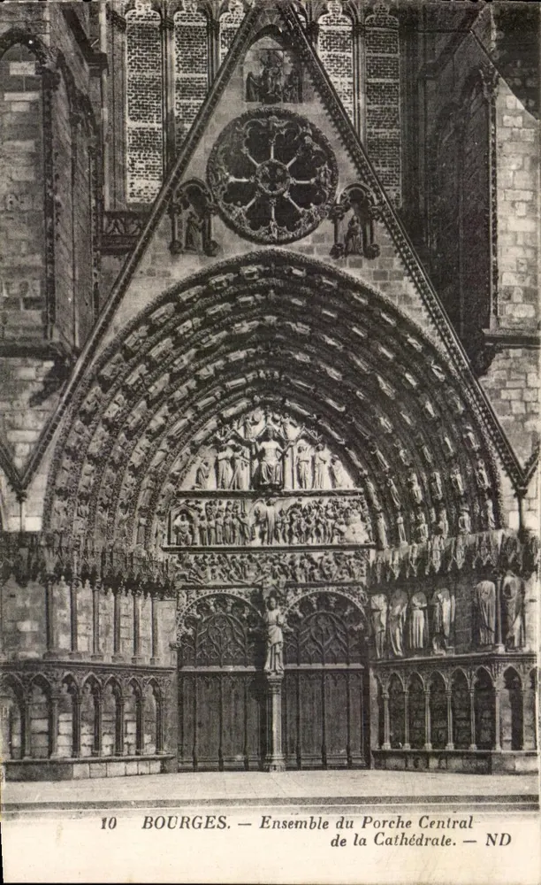 Bourges — Conjunto do Portal Central da Catedral — ND - Frente