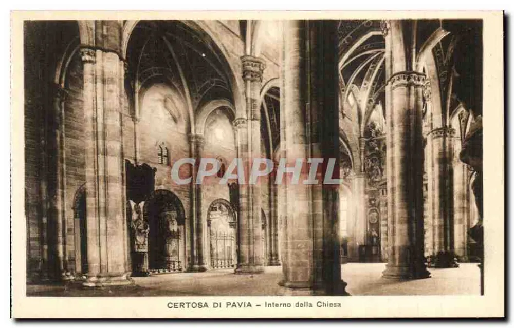 Certosa di Pavia — Interno della Chiesa - Frente