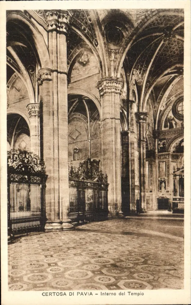 Certosa di Pavia — Interior do Templo — editor desconhecido - Frente