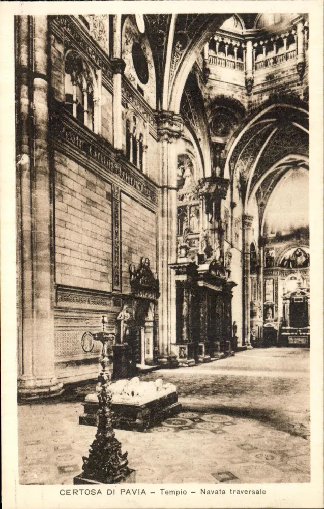 Certosa di Pavia — świątynia — nawy poprzeczna - Awers