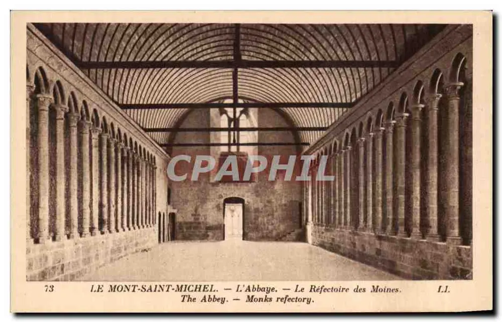 Mont-Saint-Michel — Die Abtei — Das Refektorium der Mönche — I.I. — n°73 - Vorderseite