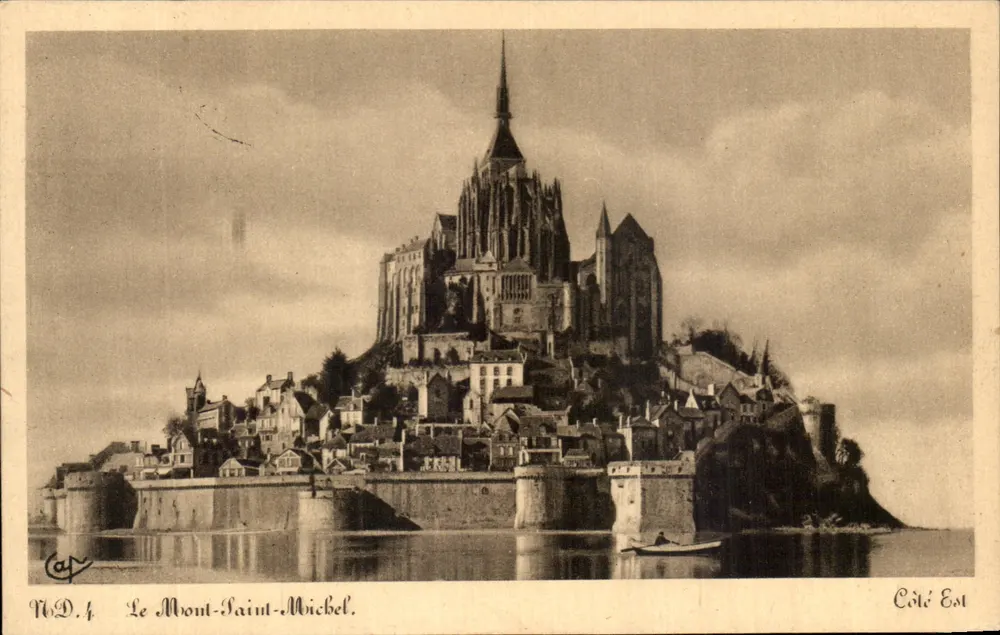 O Mont-Saint-Michel — Vista da Costa Leste — Editor C. Cap, N°D.4 - Frente