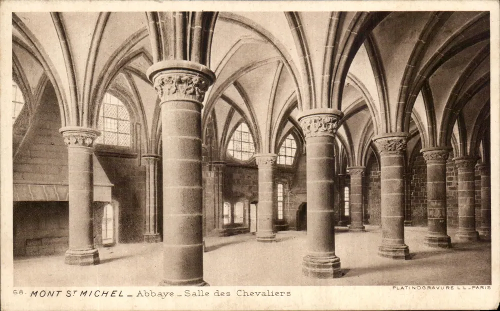 Mont Saint-Michel — Abtei — Rittersaal — Platinogravur L.L. Paris - Vorderseite