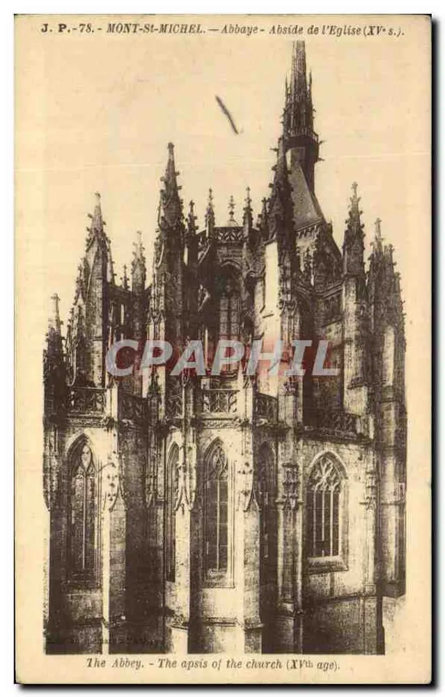 Mont-Saint-Michel — Abtei — Apse der Kirche (15. Jahrhundert) — J.P. 78 - Vorderseite