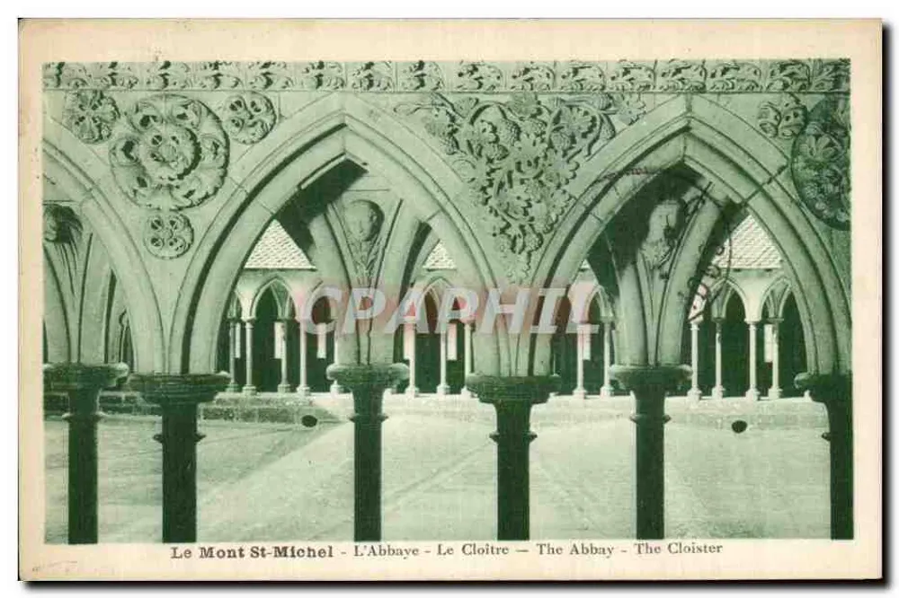 O Monte Santo-Michel - A Abadia - O Claustro - Frente
