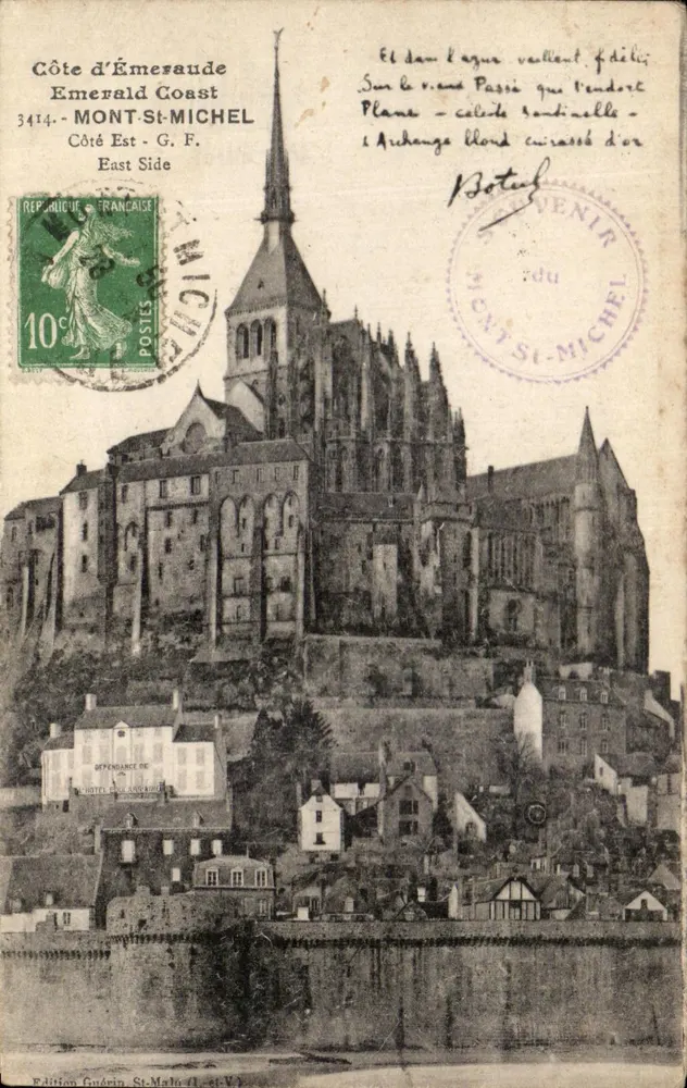 Mont-Saint-Michel — Blick vom Ostseiten — Edition Gudérin St-Malo (Nr. 3414) - Vorderseite