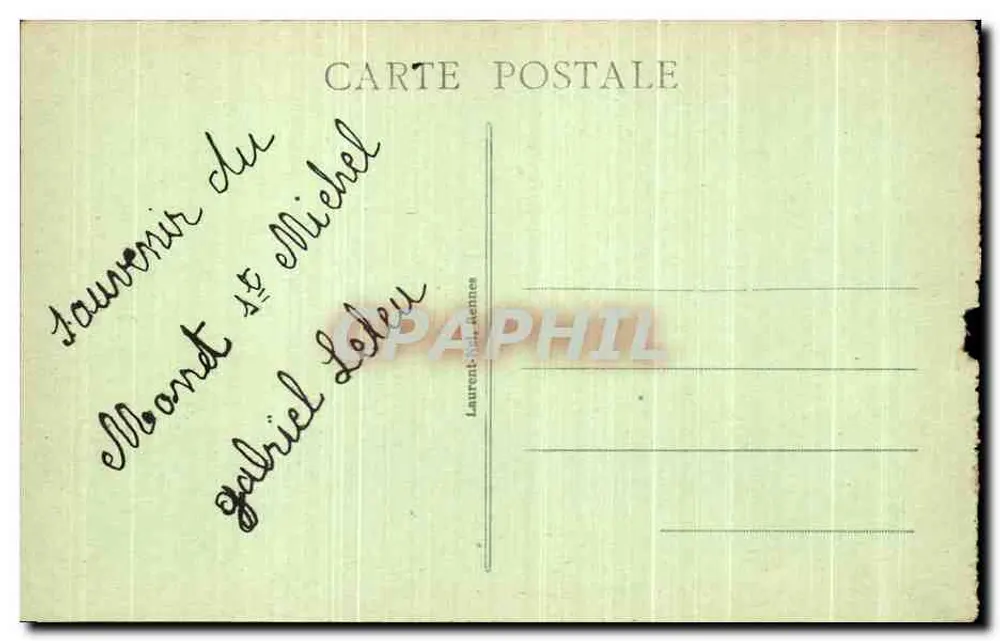 De Mont-Saint-Michel - Oostzijde - Laurent-Ver Nennes, n°206 - Achterkant