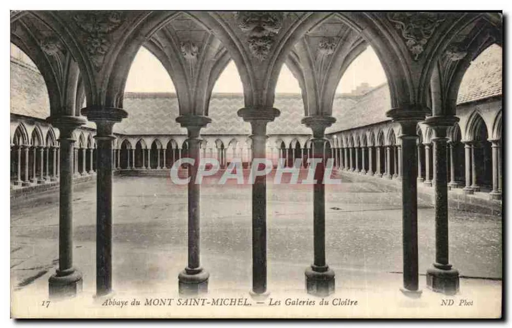 Abadía del MONT-SAINT-MICHEL — Las Galerías del Cloître — ND Phot - Anverso