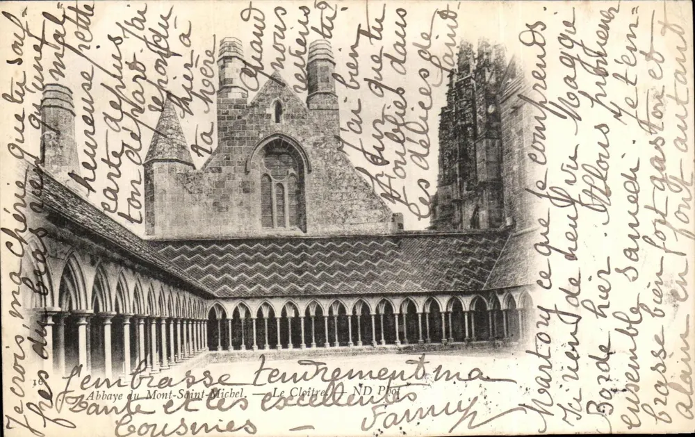 Abadia do Mont-Saint-Michel — O Claustro — ND Phot - Frente
