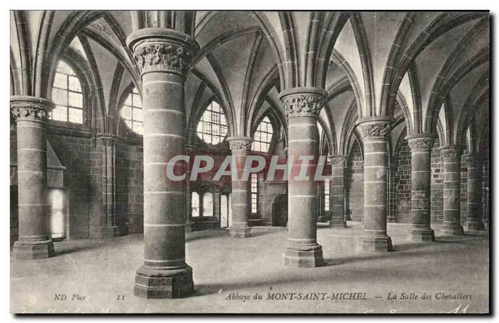 Abbaye von MONT-SAINT-MICHEL — Die Saal der Ritter — ND. Fotografie Nr. 11 - Vorderseite