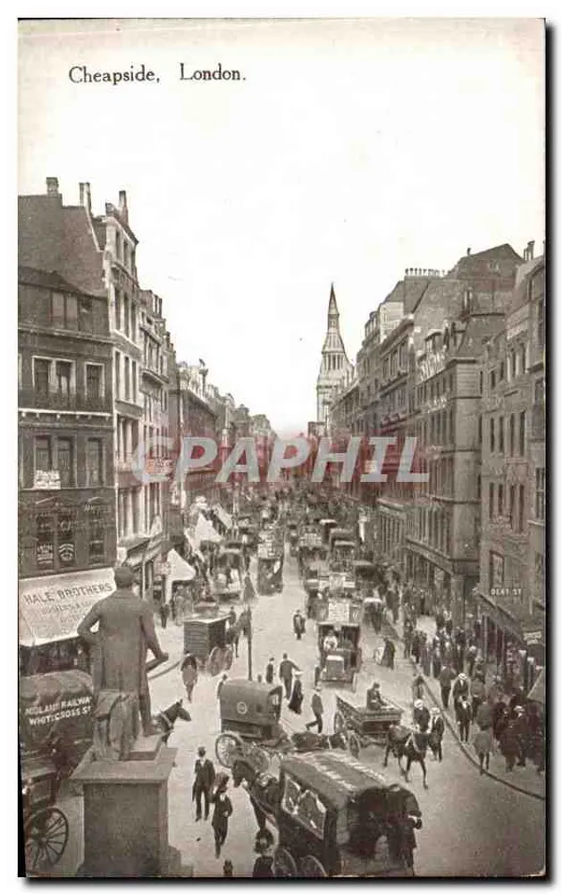 Cheapside, Londres — vista animada da rua — editor não visível - Frente