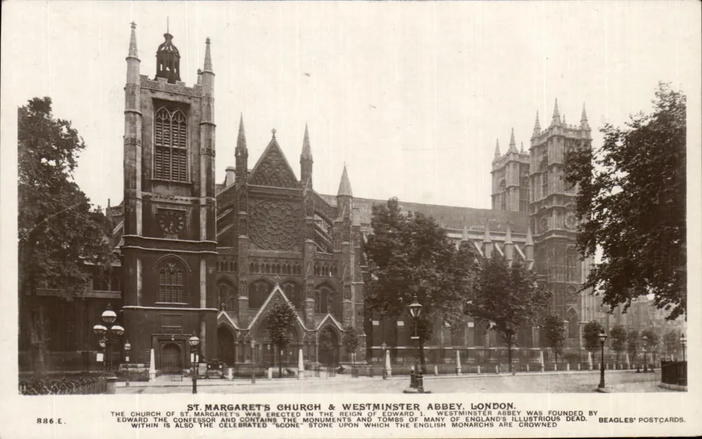 St. Margarethenkirche & Westminster Abbey, London — Beagles' Postcards n° 886 E - Vorderseite