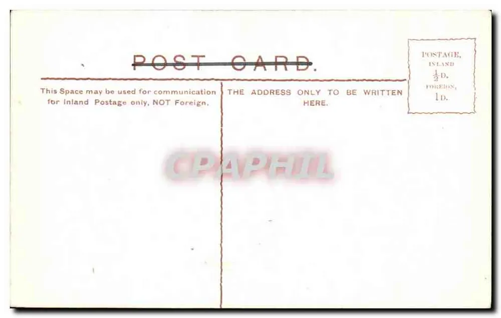 Os Tribunais de Justiça, Londres — vista do edifício e da rua — cartão postal britânico - Verso