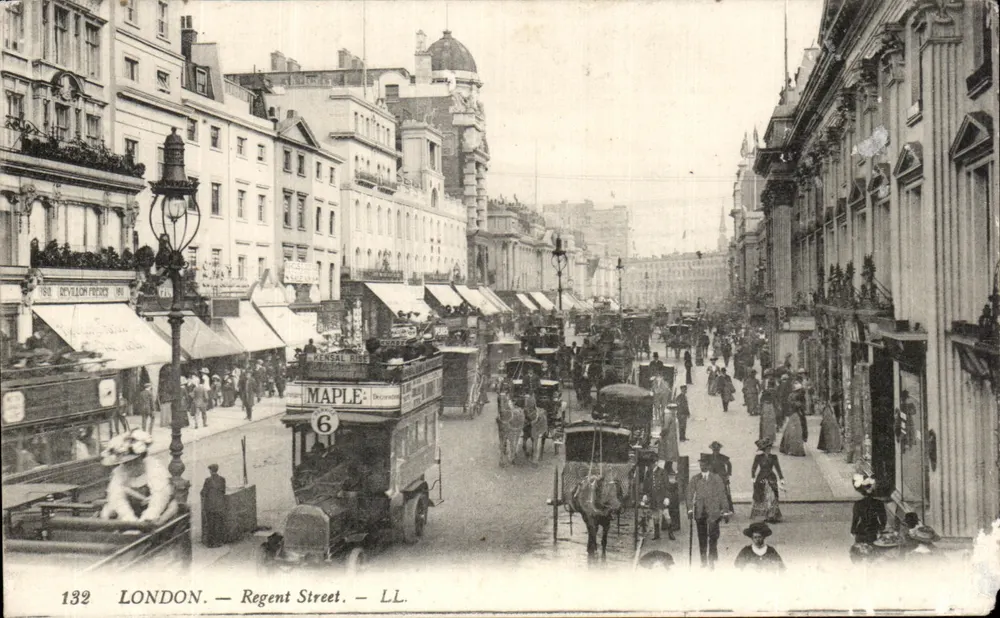 LONDRES — Regent Street — LL. — Editor Devillons, n° 132 - Frente