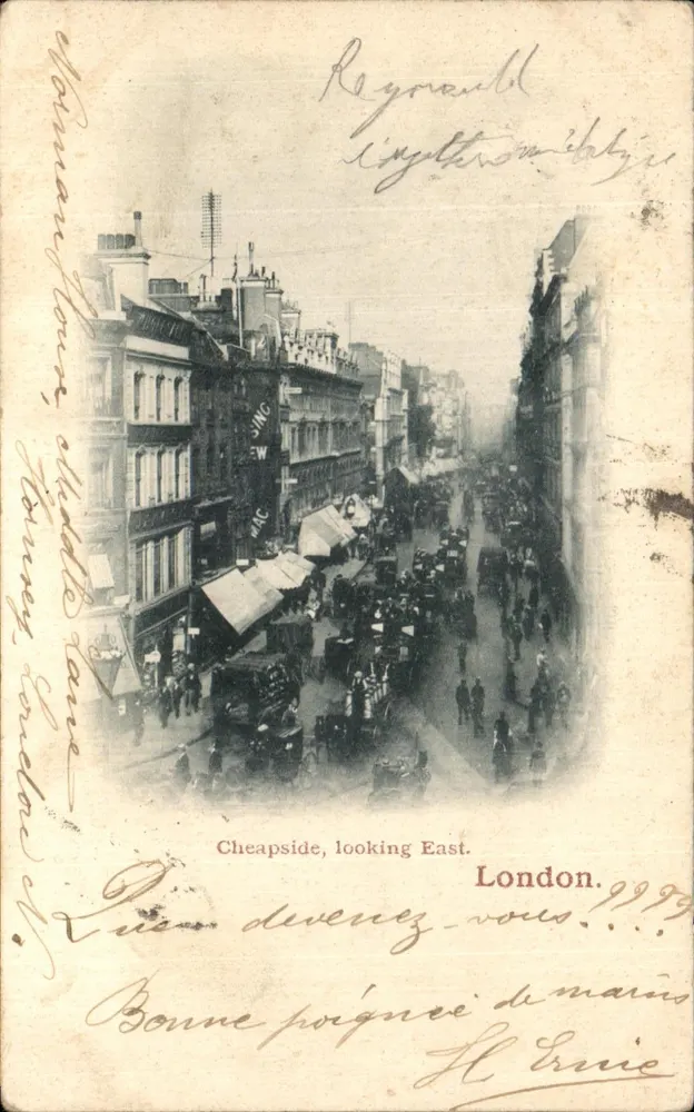 Cheapside, olhando para o Leste — Londres — editor não identificado - Frente