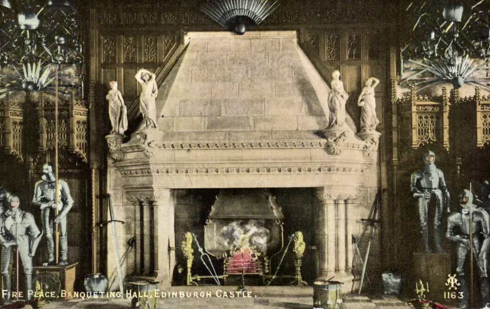 Chimenea del Salón de Banquetes, Castillo de Edimburgo — Fac-similé — Alex. A. Inglis, Calton Hill - Anverso