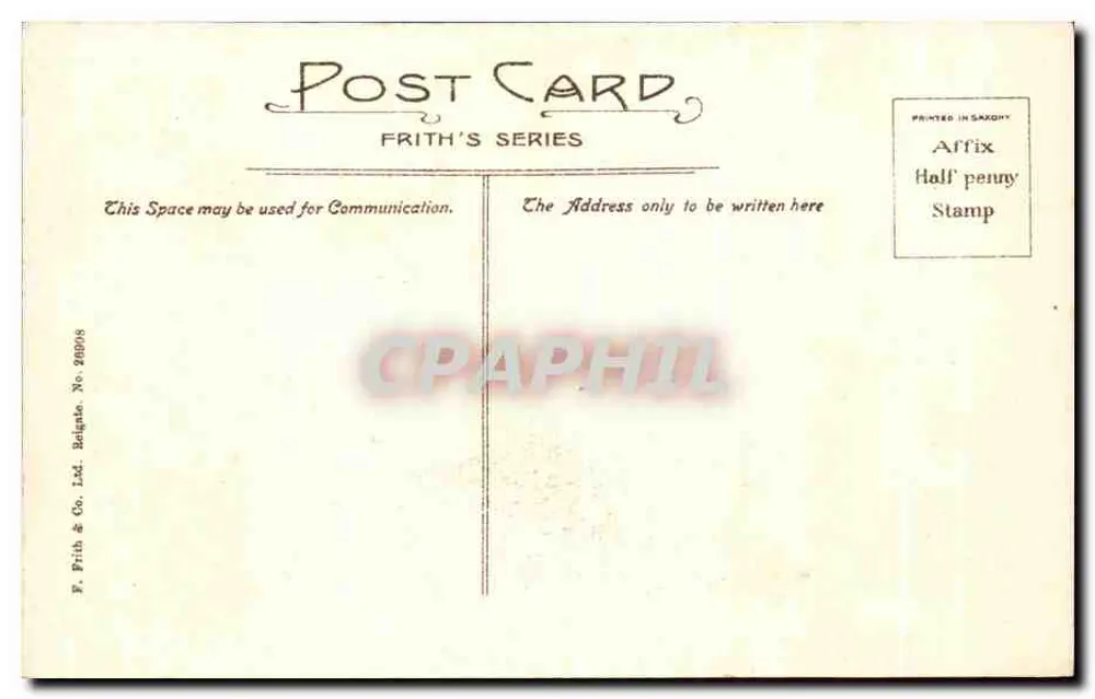 Oxford, Teatro Sheldonian, etc. — F. Frith & Co. Ltd. — No. 20008 - Verso