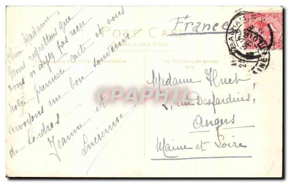 Abadia de Westminster — Frente Norte — editor CRETTOIRE, n° 78801 - Verso
