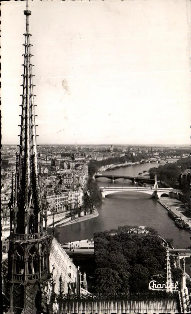 A Flecha da Notre-Dame e a Sena — vista da flecha — Éditions Chantal, n°516 - Frente