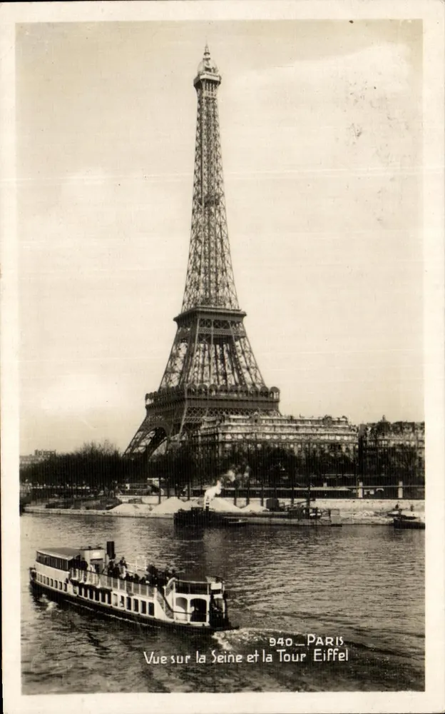 Ansicht der Seine und der Eiffelturm — Paris — Verlag REAL-FOTO, Nr. 940 - Vorderseite