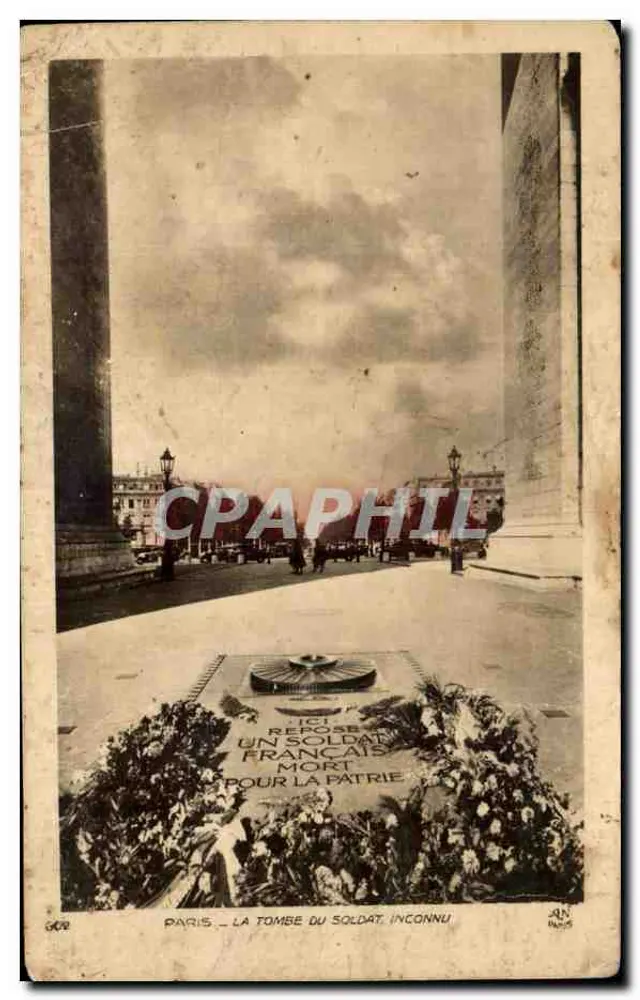 Paris — A tumba do soldado desconhecido — editor AN, n° 25 - Frente