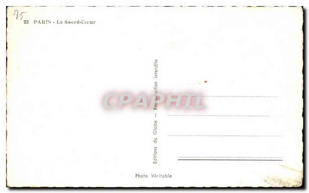 Paris - Der Sacré-Cœur — Verlag Edug, n° 119 - Rückseite