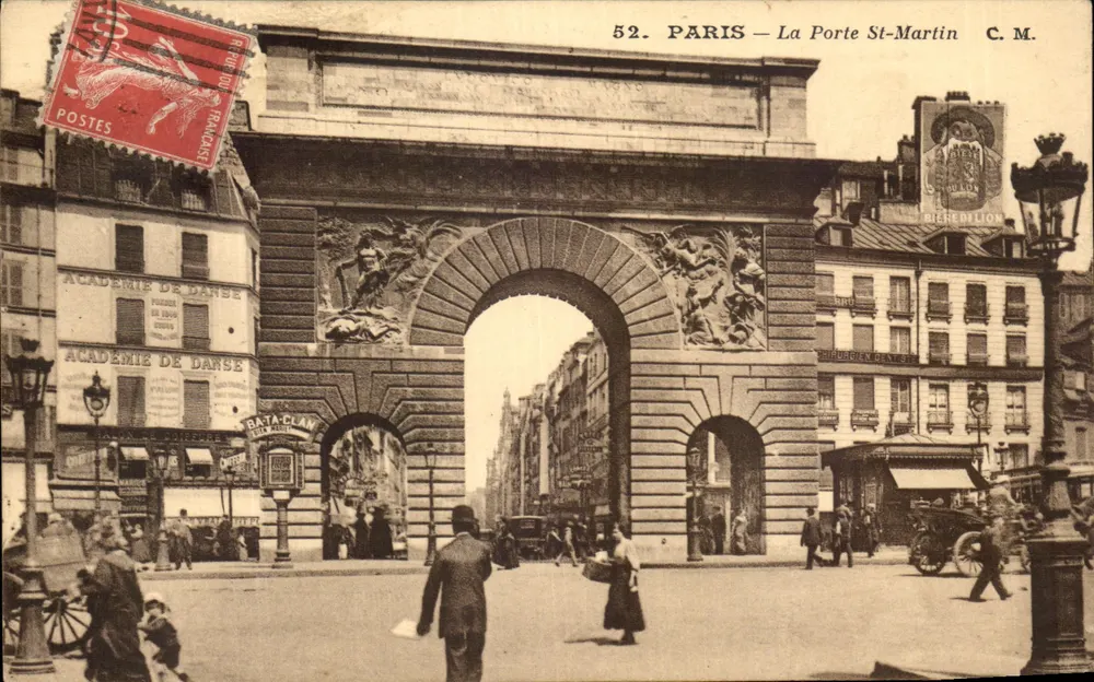 Parijs — De Poort Saint-Martin — C.M. n°52 - Voorkant