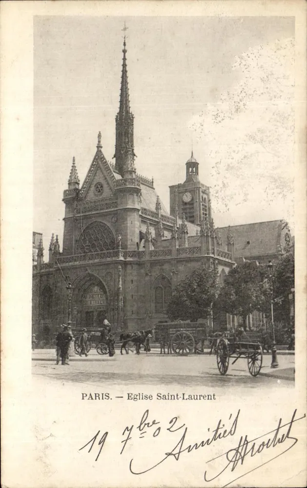 Paris — Igreja de São Laurent — Impressora A. Mouchot - Frente