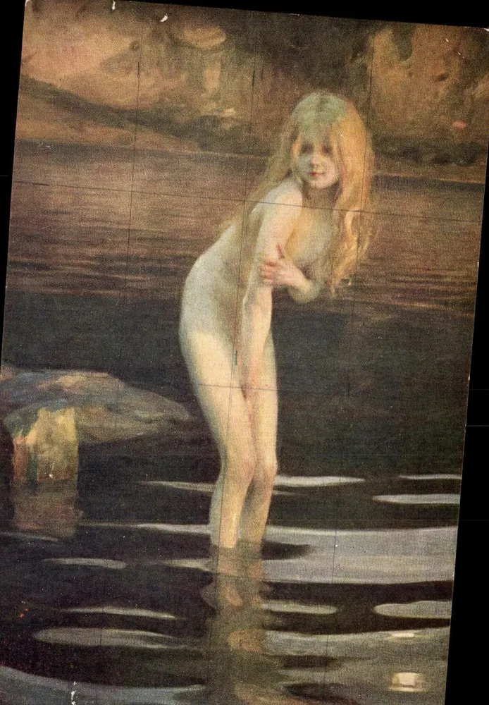 Jeune fille nue au crépuscule — œuvre de P. Chabas — éditeur Musée du Luxembourg, n° 414 - Vorderseite