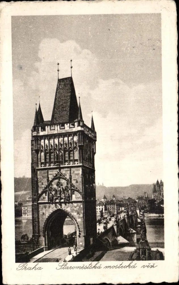 Praha — Střešovická mostecká věž — bilinmeyen yayıncı - Ön yüz